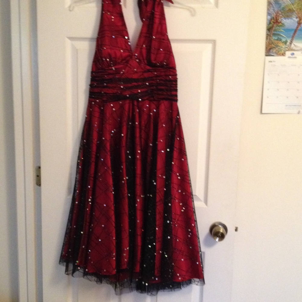 Adrianna Pappell red& black dress